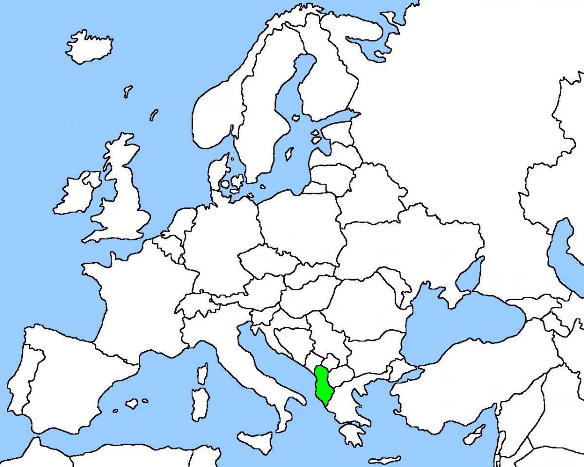 mapa Albánia mapa umiestnenia