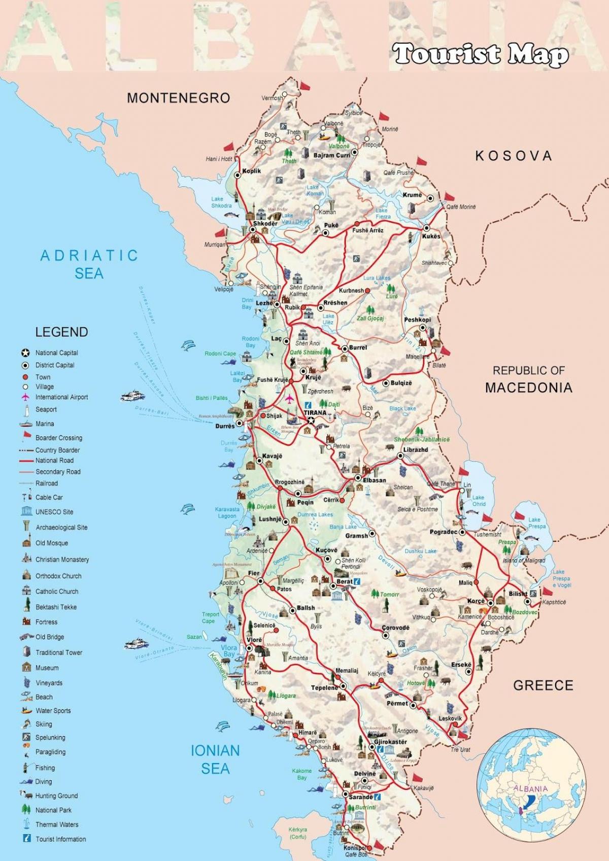 dhermi mapu Albánsko