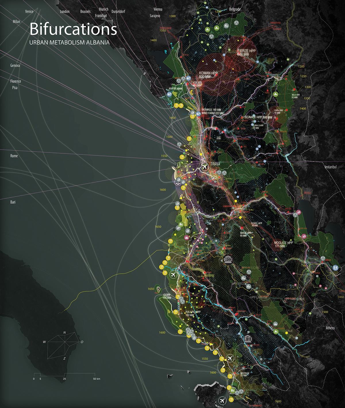 mapa Albánia mapa 3d