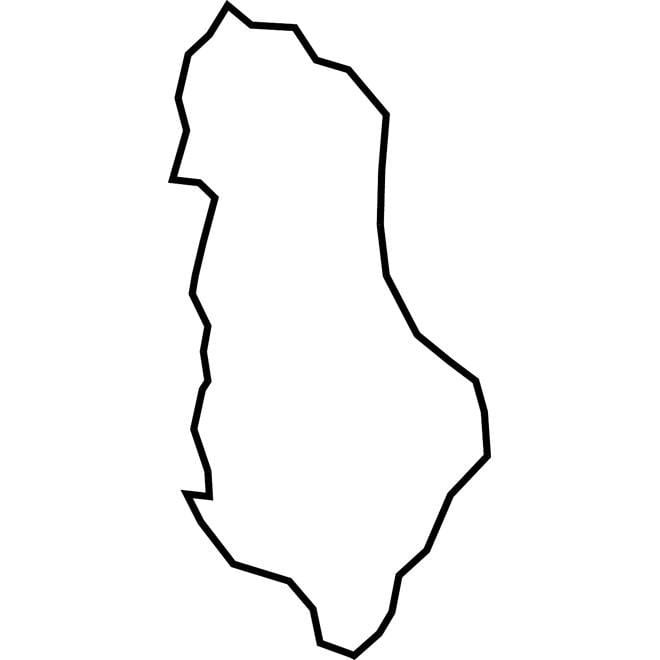 mapa Albánia mapa vektor