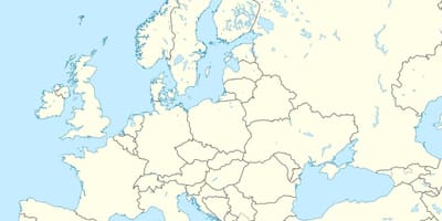 Mapa Albánsko na európskej